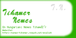 tihamer nemes business card